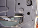 Door closeup of window mechanism